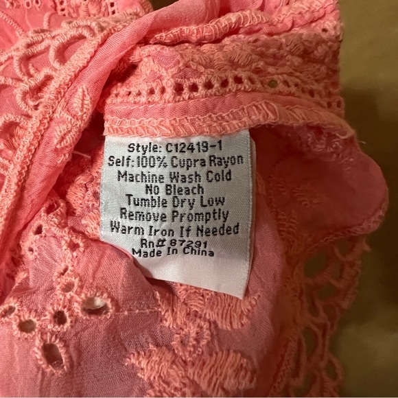 Johnny Was Pink Lace Sleeveless Top - Picture 12 of 12